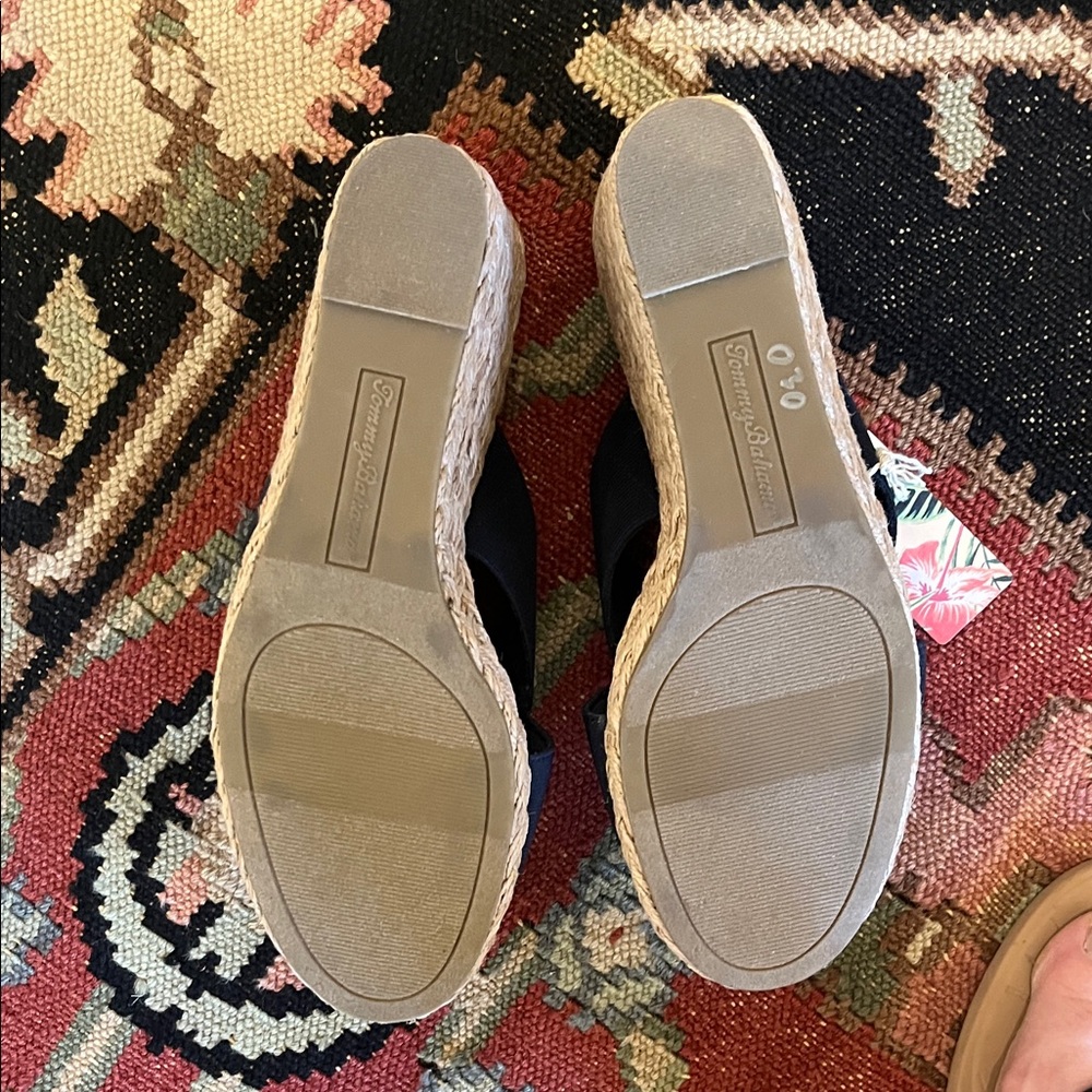 NWT Tommy Bahama Suzette Braided Wedge Espadrille Wedge Slip On Sandals - Picture 5 of 7